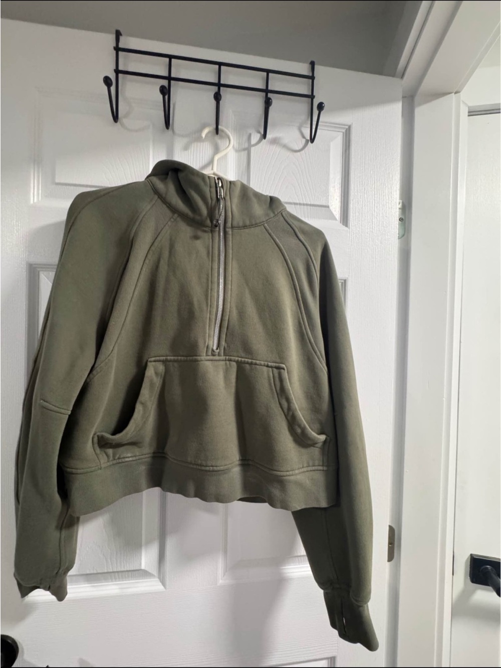 lululemon athletica Olive Half-Zip Hoodie Sweater